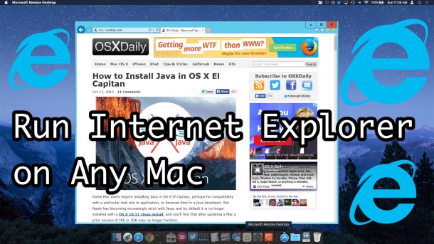 internet explorer for mac 10.13.1